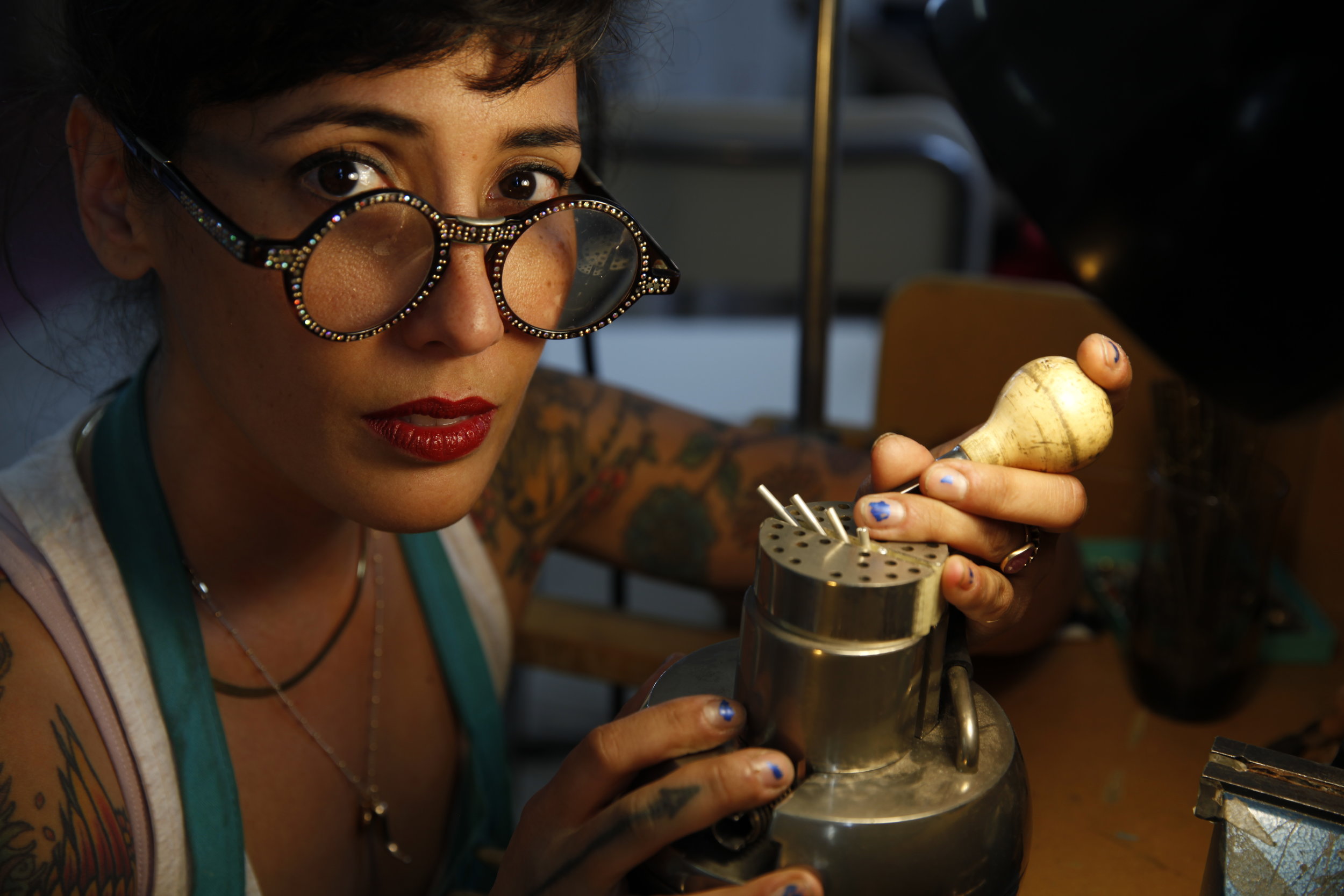 Desiree DeLong in her studio