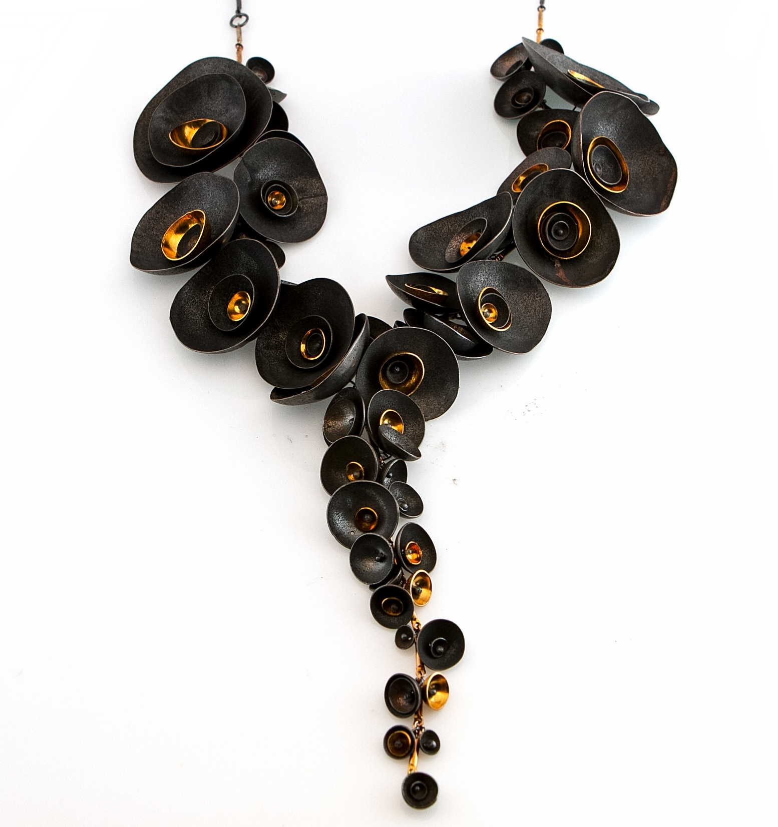 Calcified Black and Gold Necklace